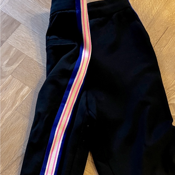 Sandro straight pants black with contrast stripe on side size 38 - Picture 2 of 7